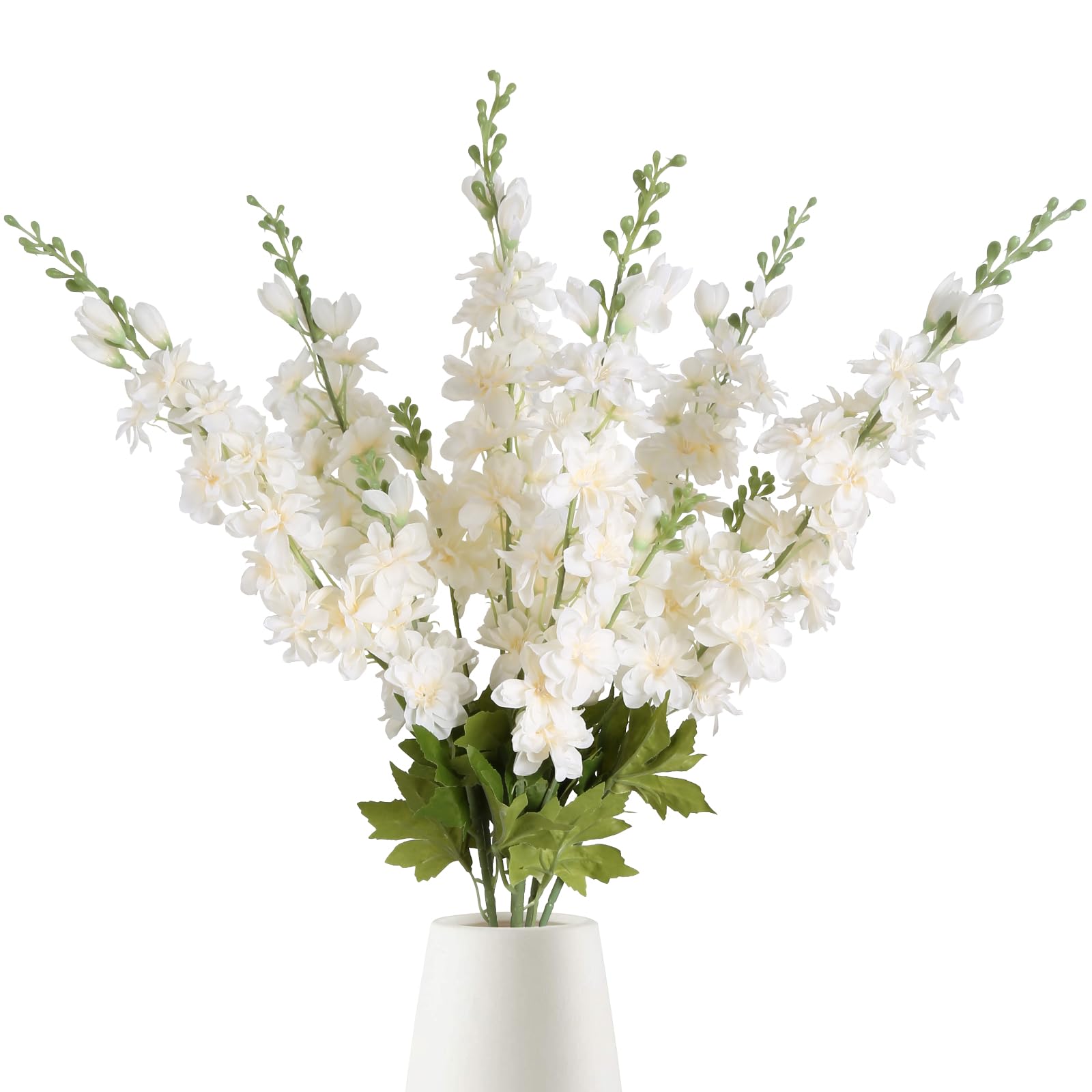 Centerpiece Vase Tall - 2pc Artificial Flowers Long Stem Delphinium