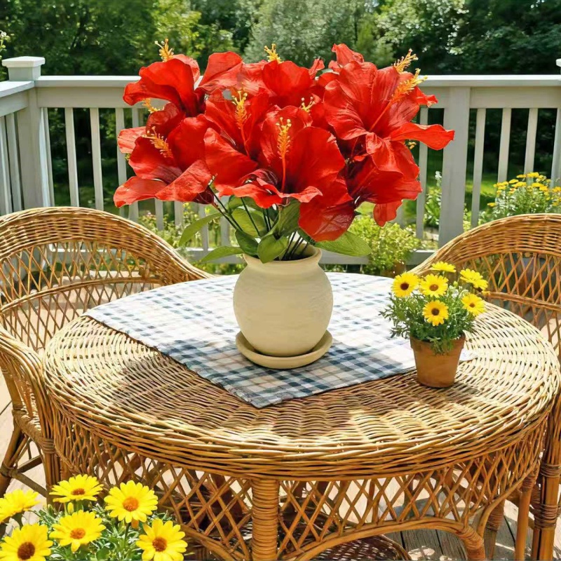 15 Flowers = 3 Bunches of Hibi - Centerpiece Vase Tall review and price