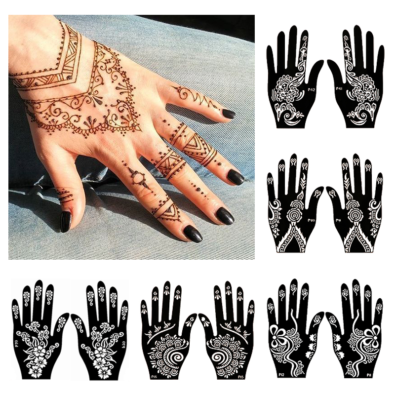2pcs Henna Tattoo Stencils Tem - Indian Wedding Supply review and price