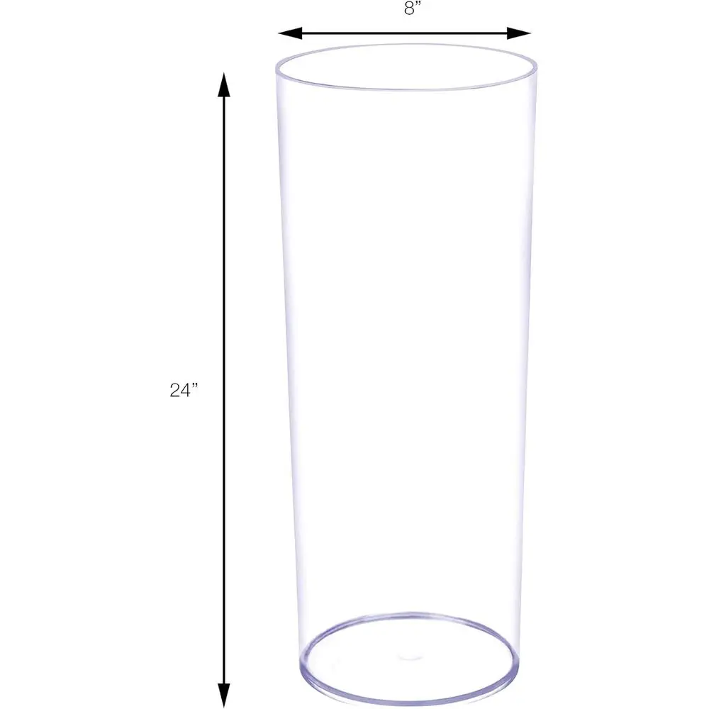 Elegant Clear Acrylic Cylinder - Centerpiece Vase Tall review and price