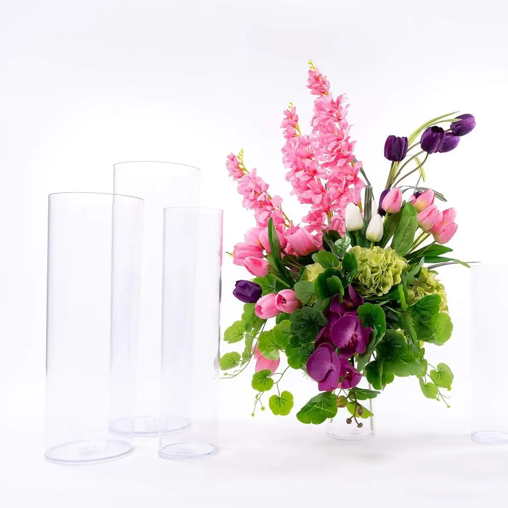 Elegant Clear Acrylic Cylinder - Centerpiece Vase Tall review and price