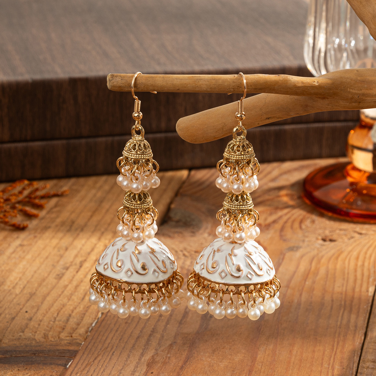Retro Ethnic Gold Color Jhumka - Indian Wedding Supply review and price