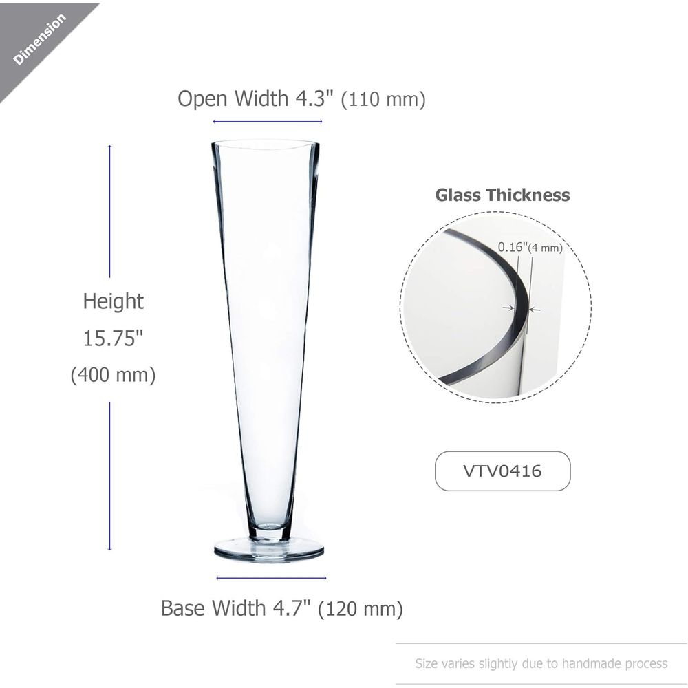 WGV Trumpet Glass Vase Bulk, O - Centerpiece Vase Tall review and price