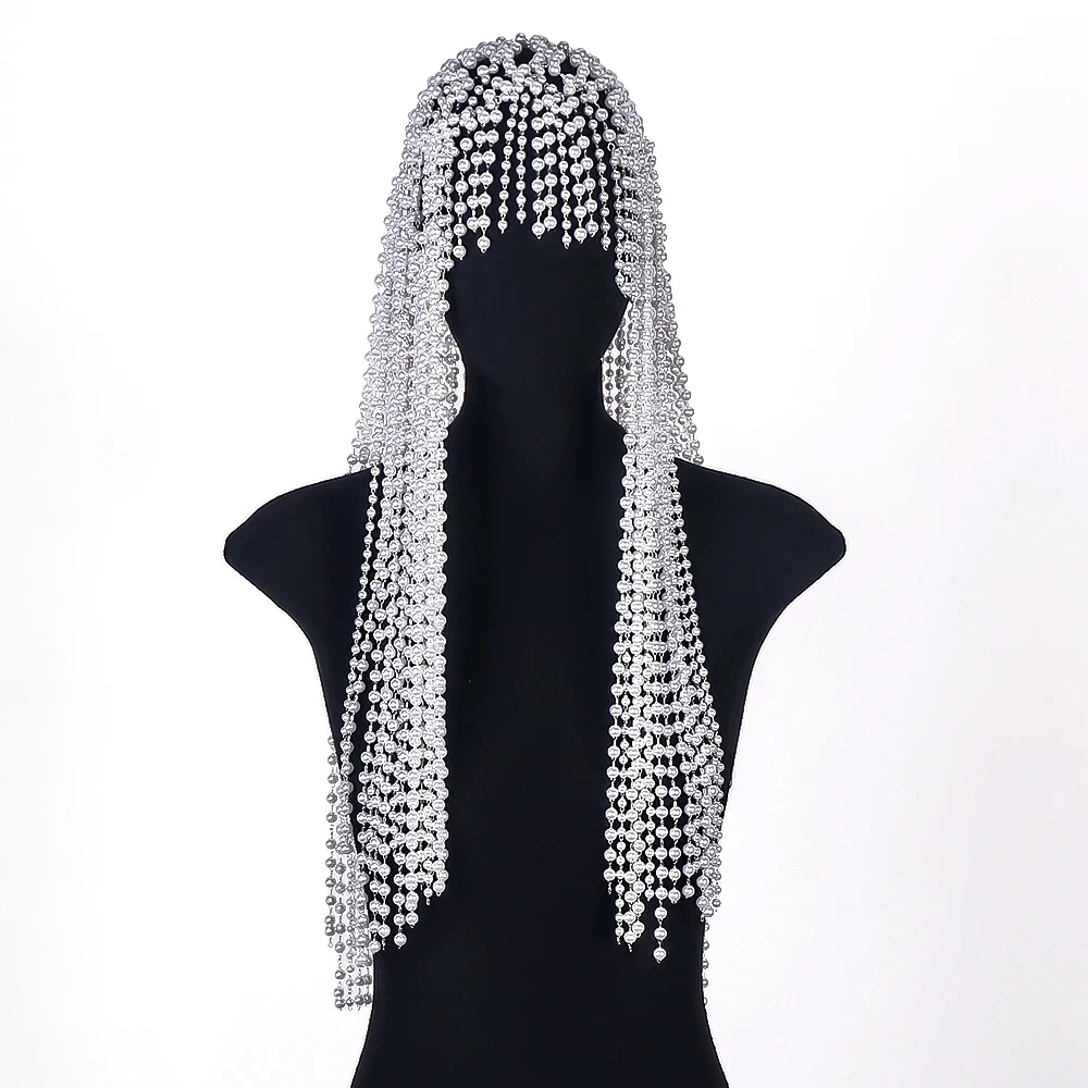 Fashion Pearl Tassel Headpiece - Indian Wedding Supply review and price